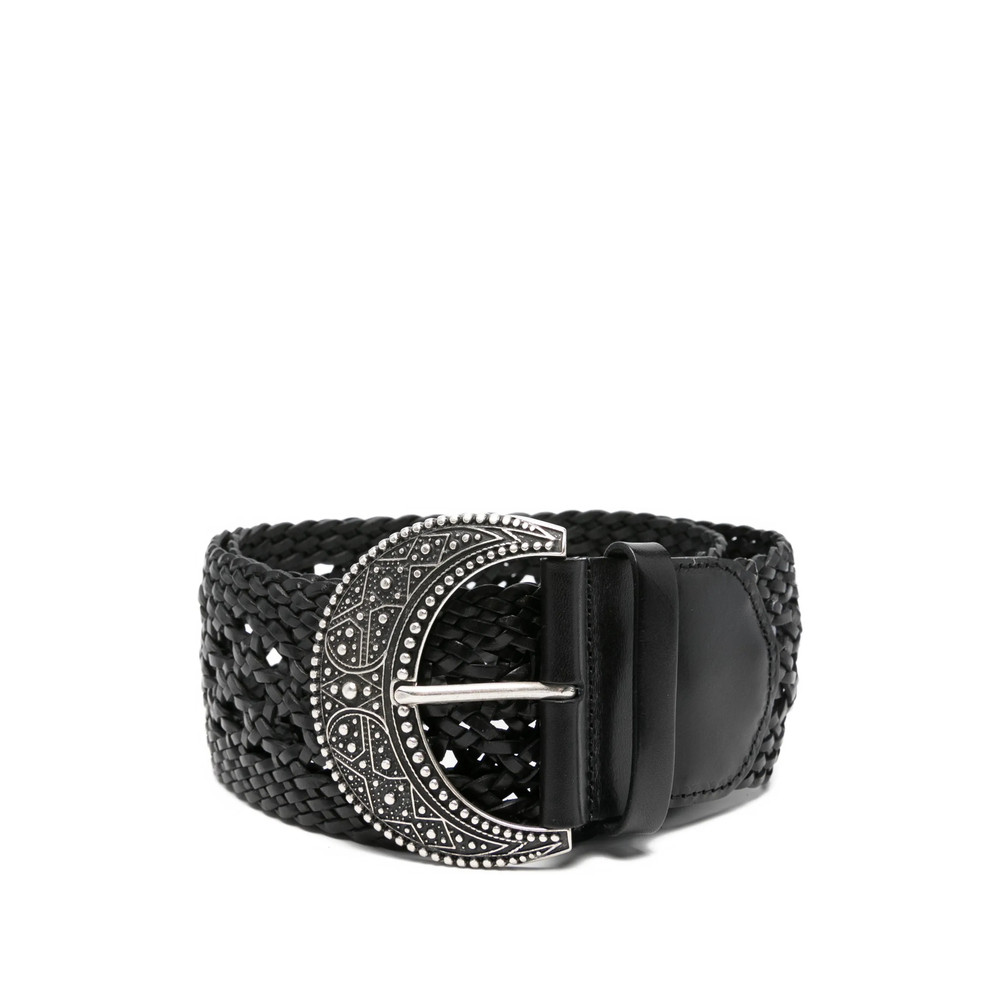 Ba & sh Woven Embellished Buckle Belt