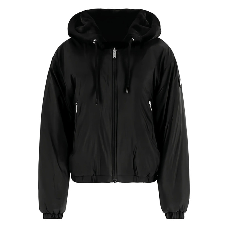 Moose Knuckles Hooded Zip-front Bomber Jacket