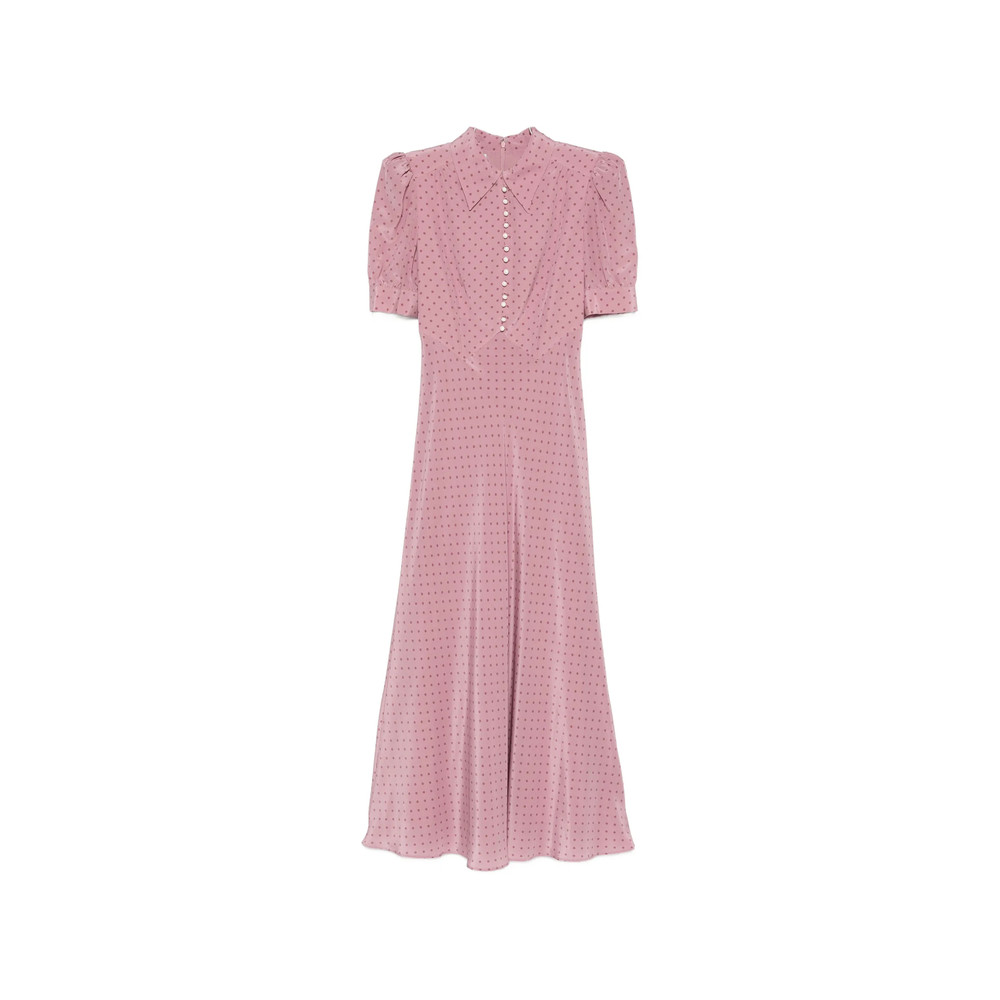 Alessandra Rich Polka-dot Midi Dress