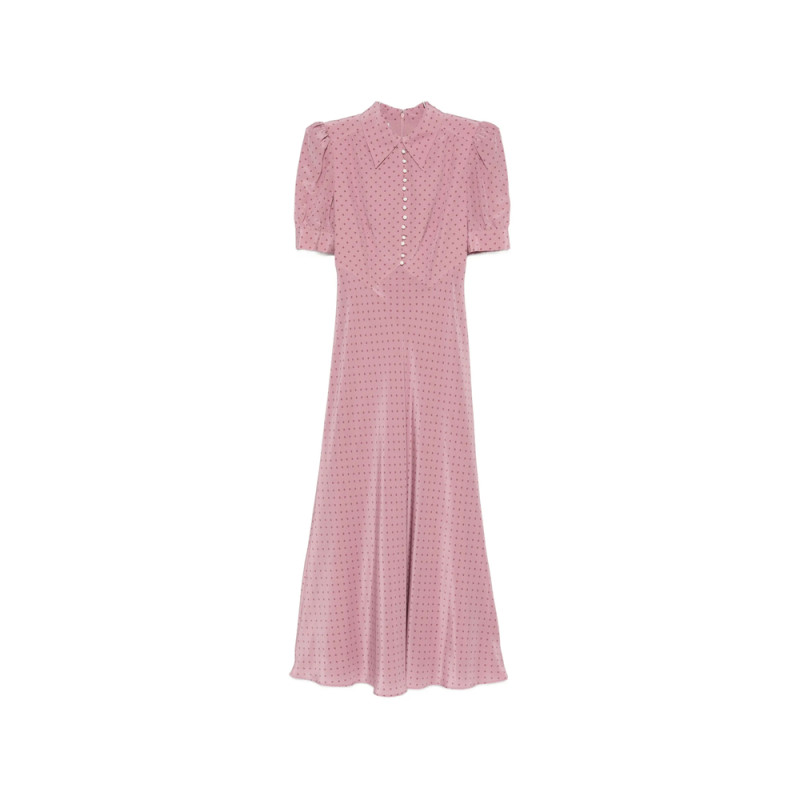 Alessandra Rich Polka-dot Midi Dress