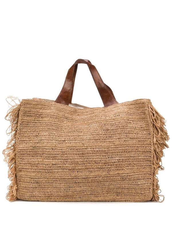 Onja woven fringed tote bag