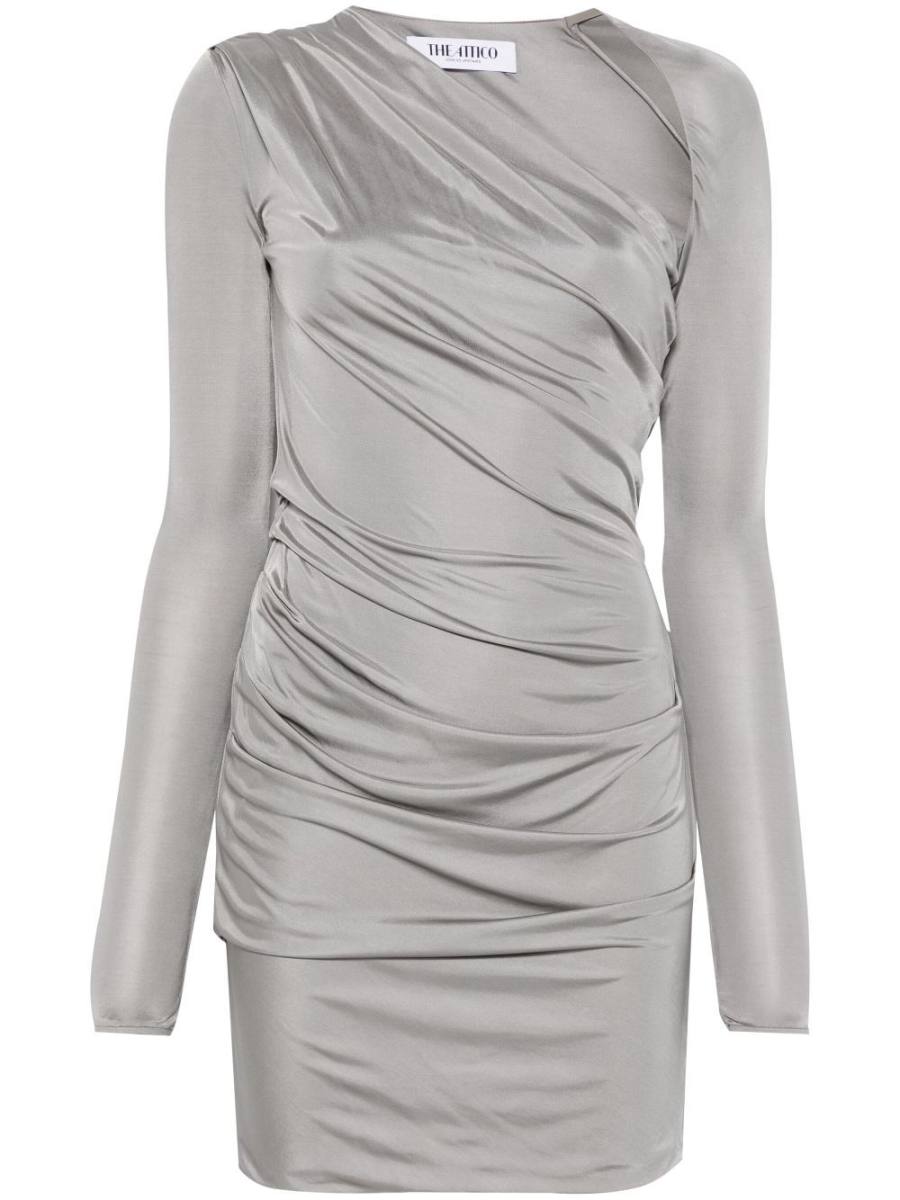 draped mini dress