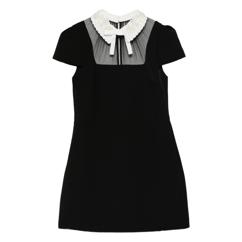 Self-portrait Beaded Collar Mini Dress