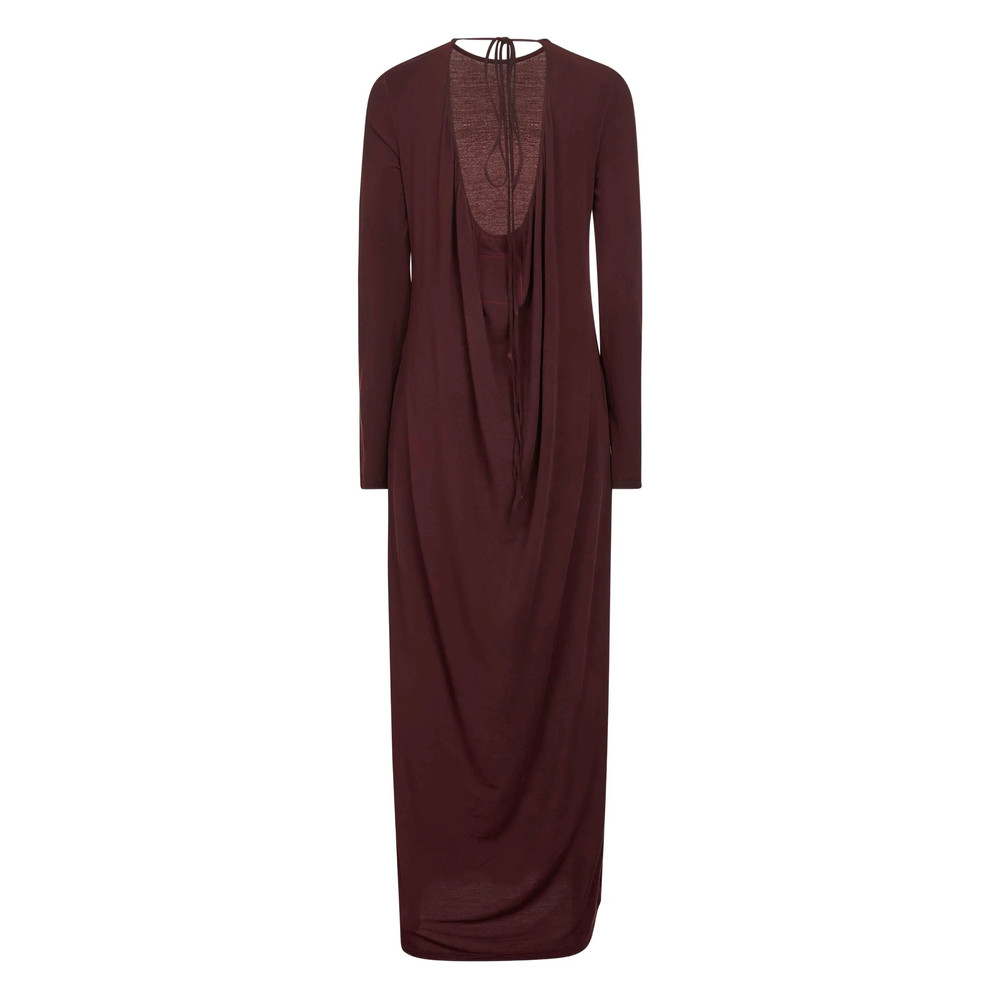 Uma Wang Neck-tie Maxi Dress