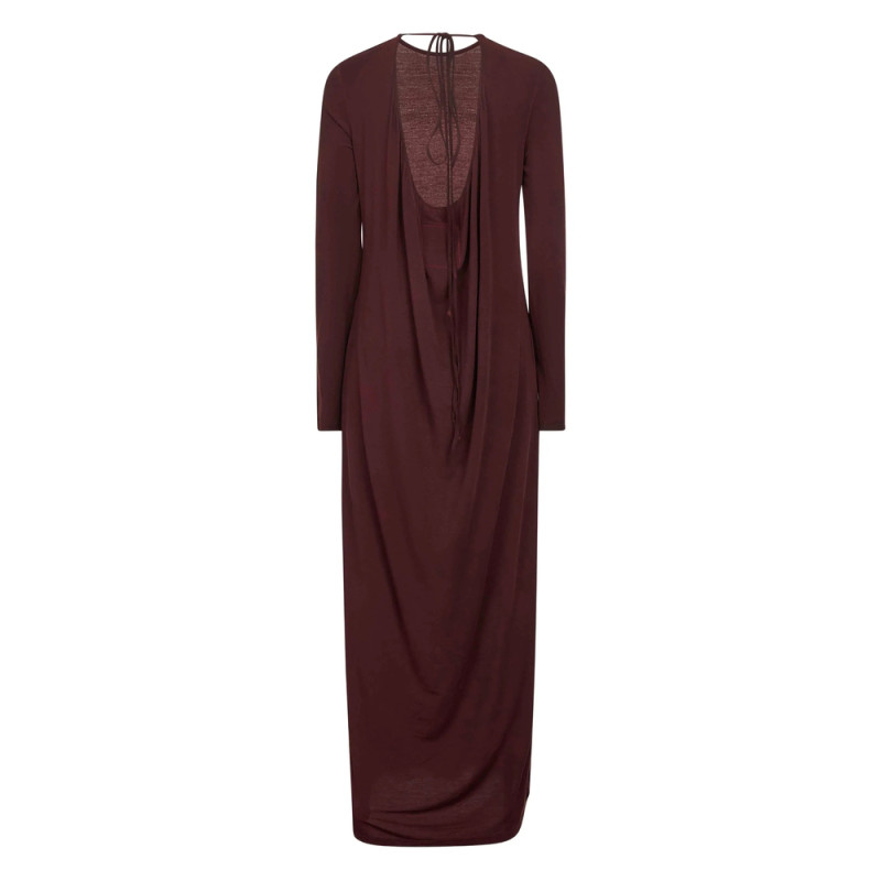 Uma Wang Neck-tie Maxi Dress