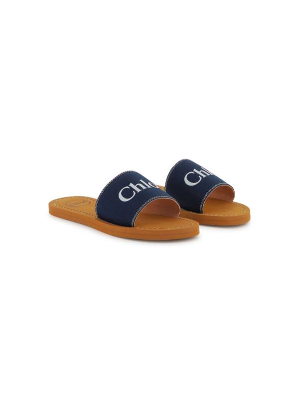 logo-print flip flops