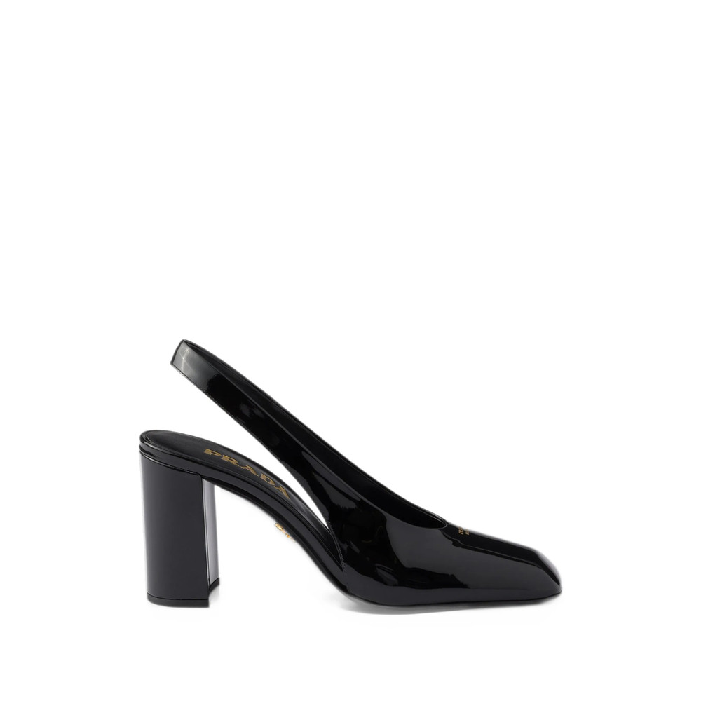 Prada Patent-leather Slingback Pumps