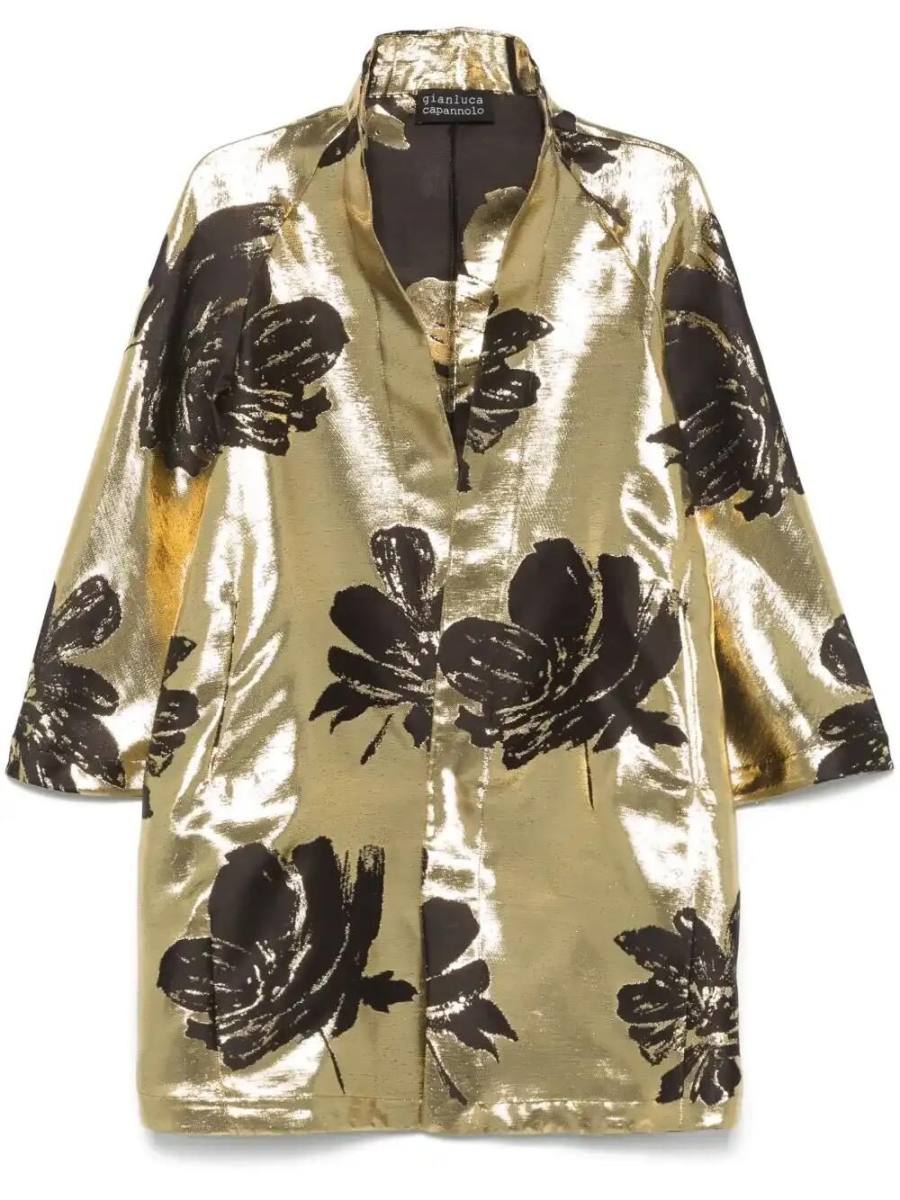 lamé-effect coat
