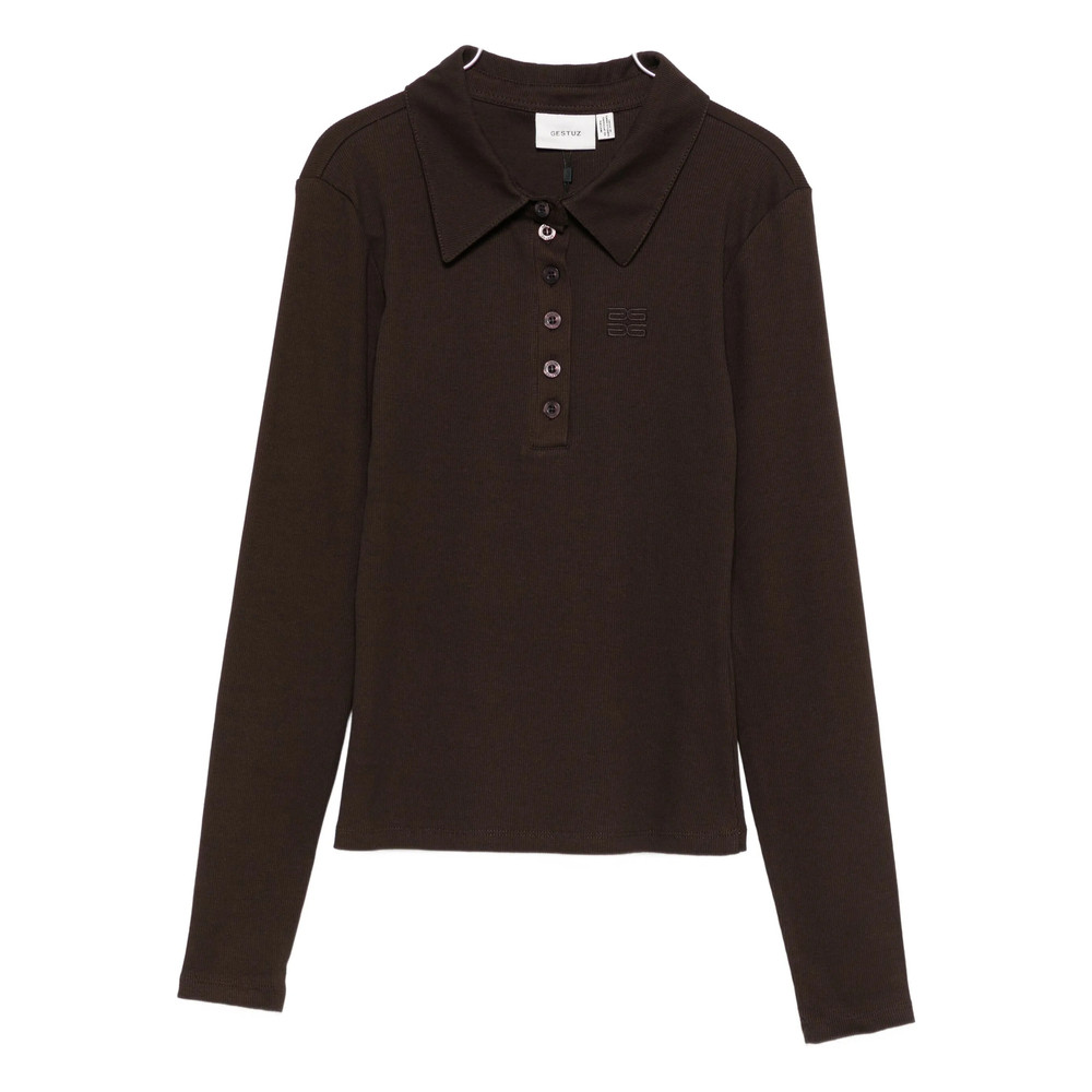 Gestuz GZdrew Ribbed Polo Top