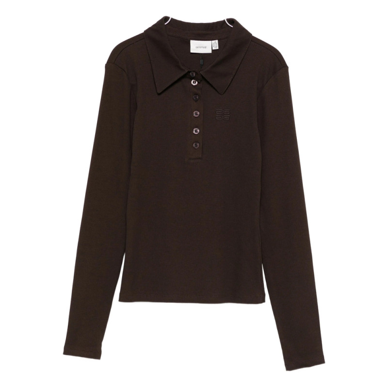 Gestuz GZdrew Ribbed Polo Top