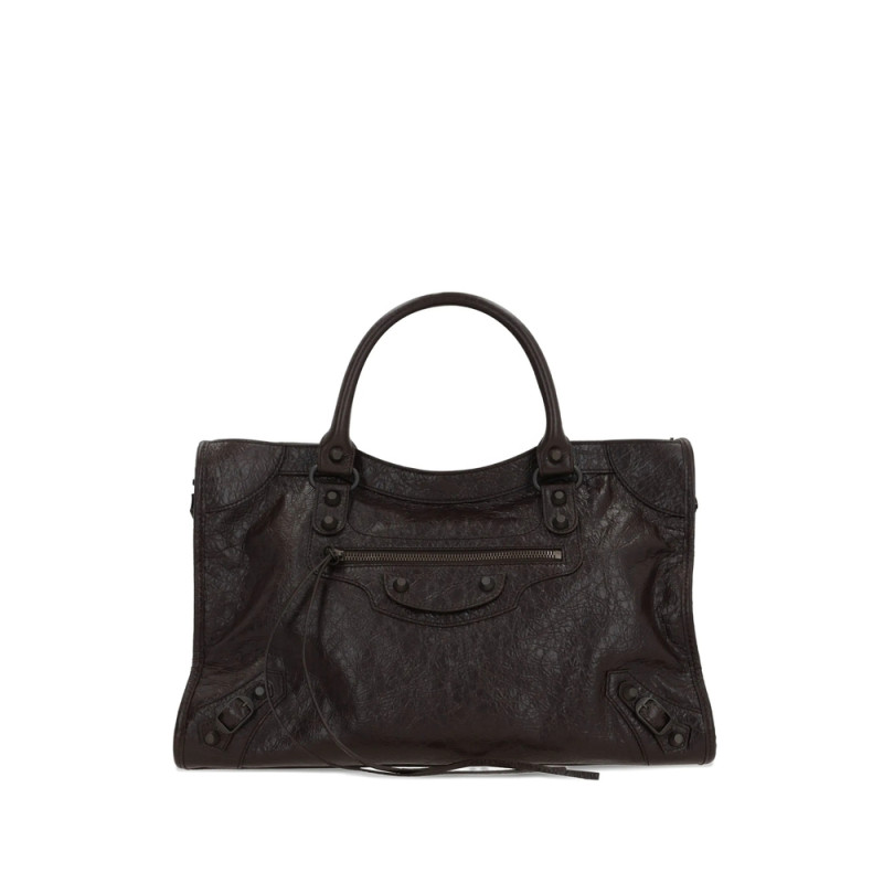 Balenciaga Le City Stud-embellished Leather Tote Bag