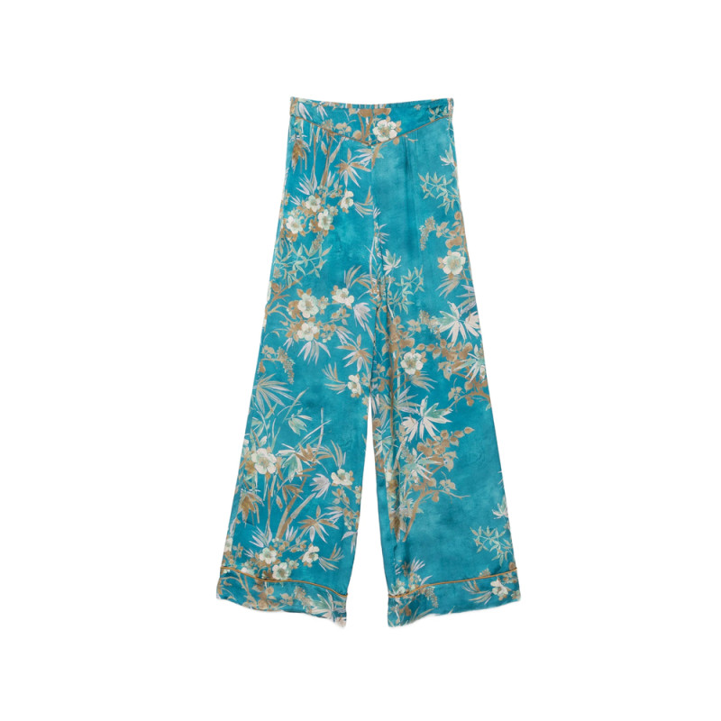 Forte Forte Floral-print Silk Palazzo Pants