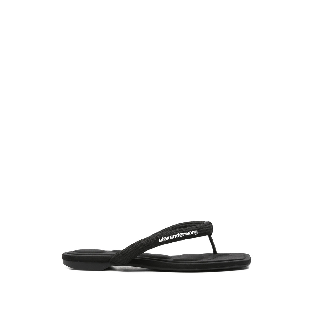 Alexander Wang Jenna Logo-print Thong-strap Sandals