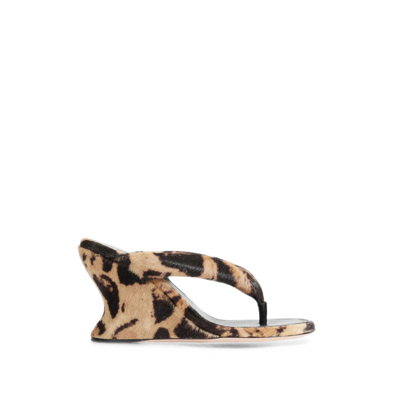 Balenciaga Gaeta Leopard-print Wedge Sandals