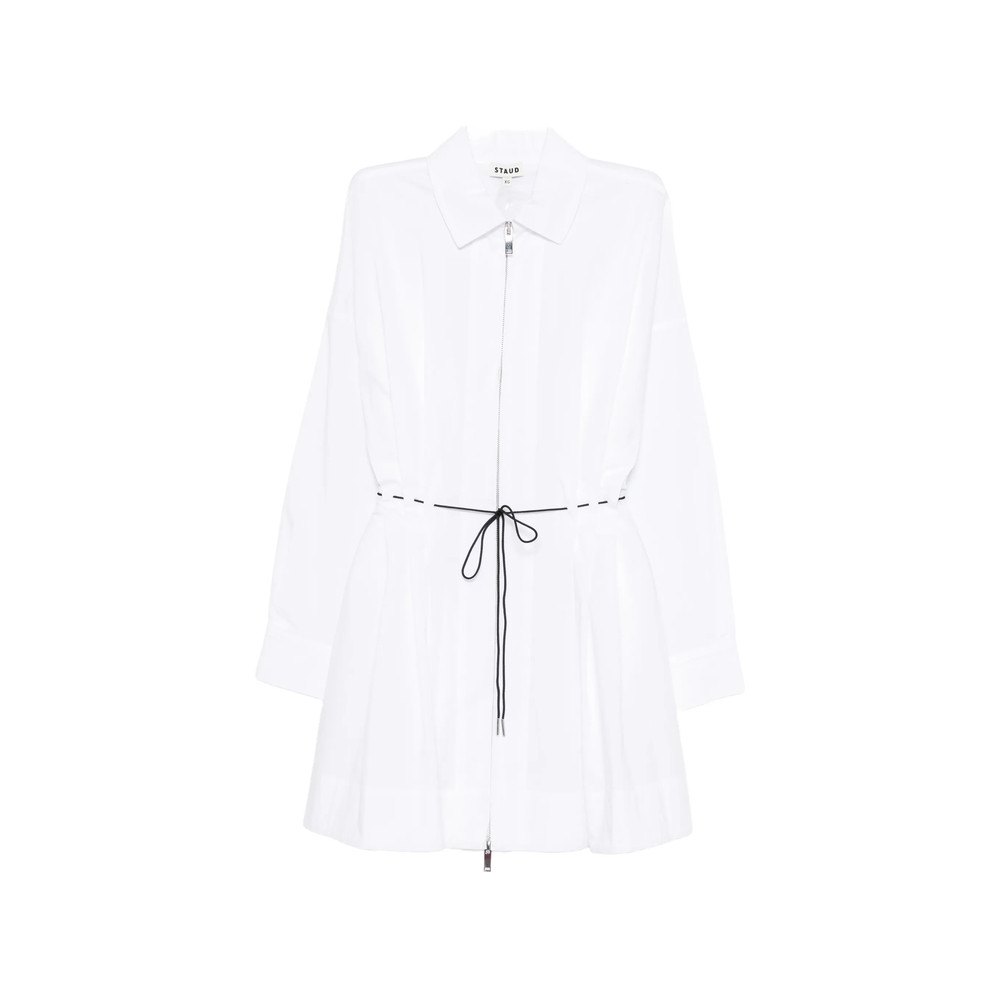 Staud Zip Drawstring Mini Dress
