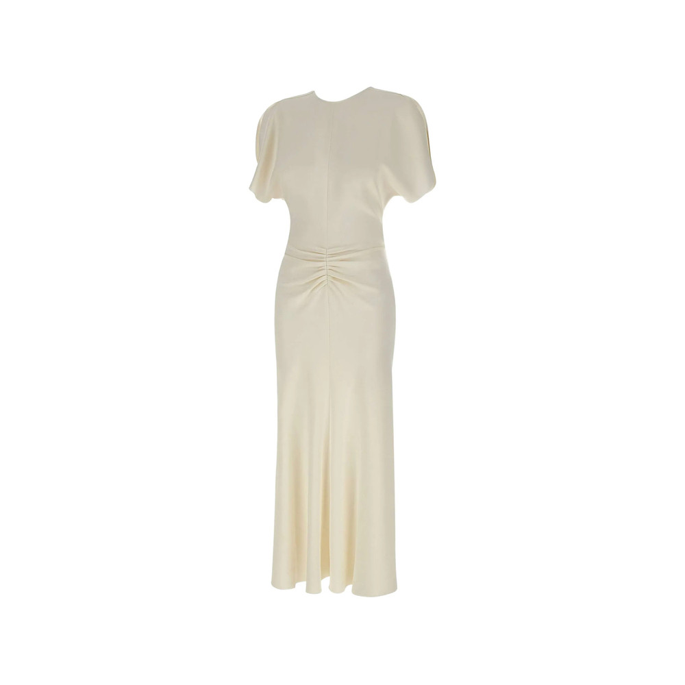 Victoria Beckham Bela Pleated V-back Dress