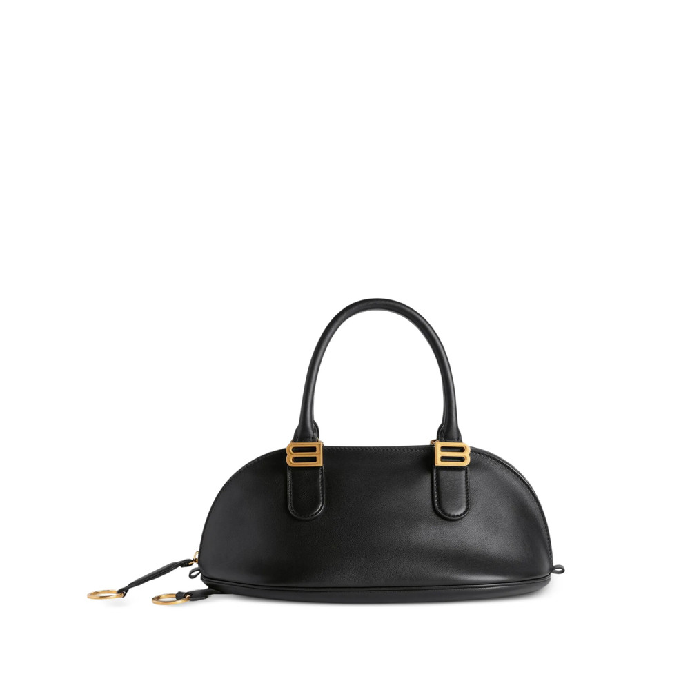 Balenciaga Mini Bolero Bowling Leather Tote Bag