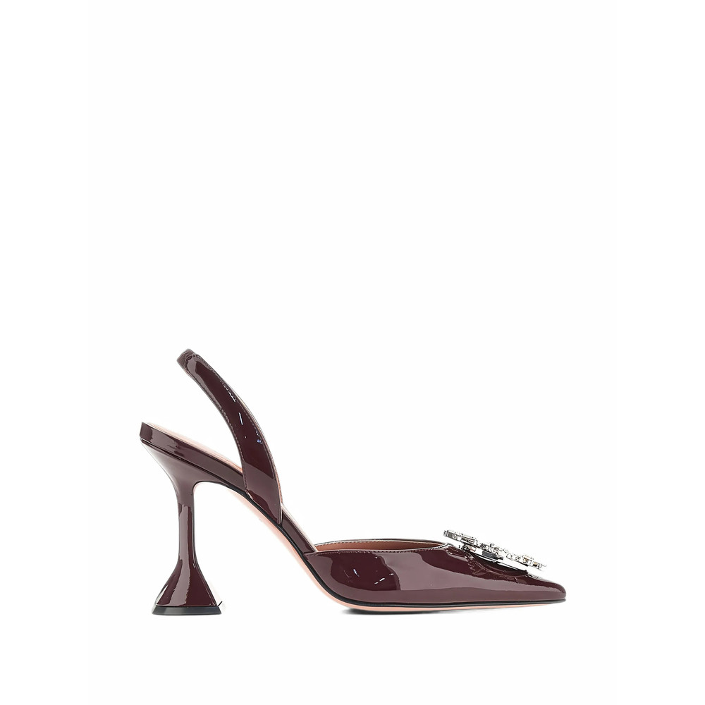 Amina Muaddi Begum Crystal-embellished Patent-leather Pumps