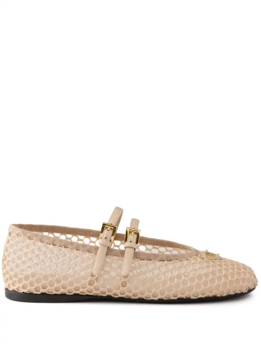 Mesh ballet flats