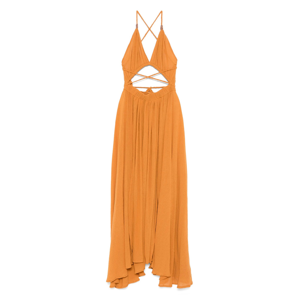Caravana Cotton Pleated Maxi Dress