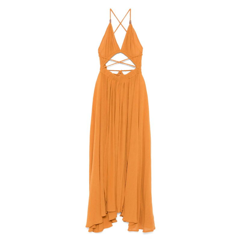 Caravana Cotton Pleated Maxi Dress