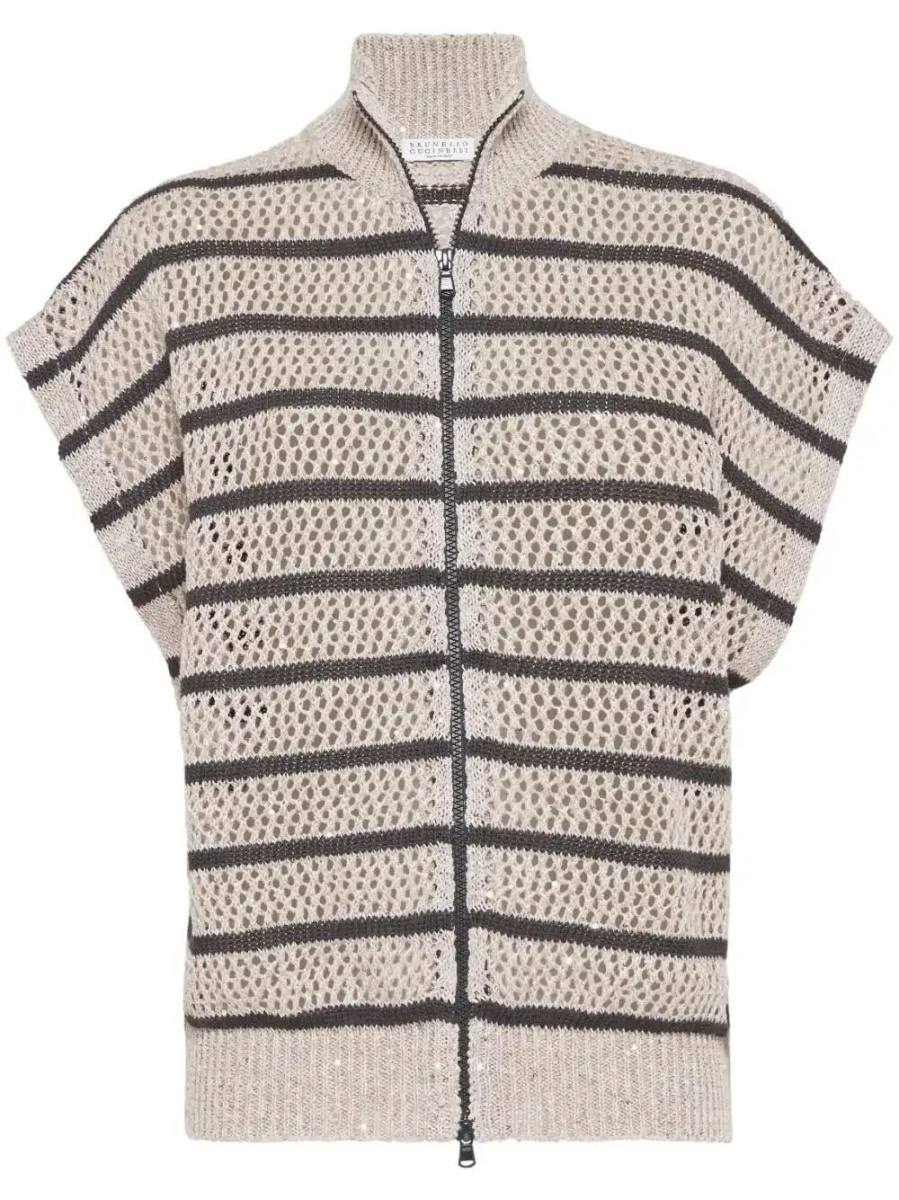 striped cardigan