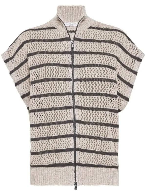 striped cardigan