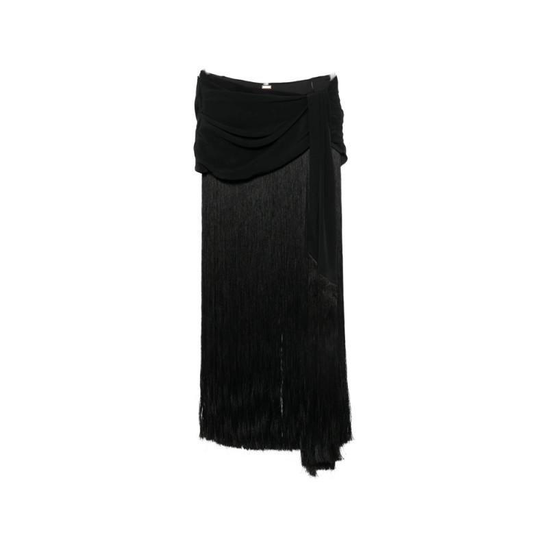 Cult Gaia Saman Fringe-trimmed Maxi Skirt