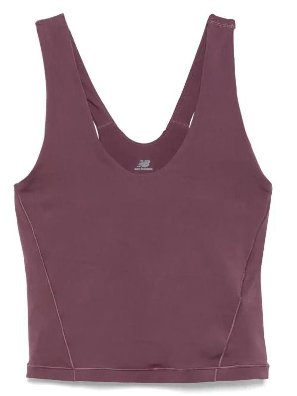 logo-print performance tank top