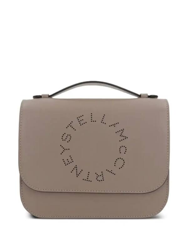 perforated-logo shoulder bag