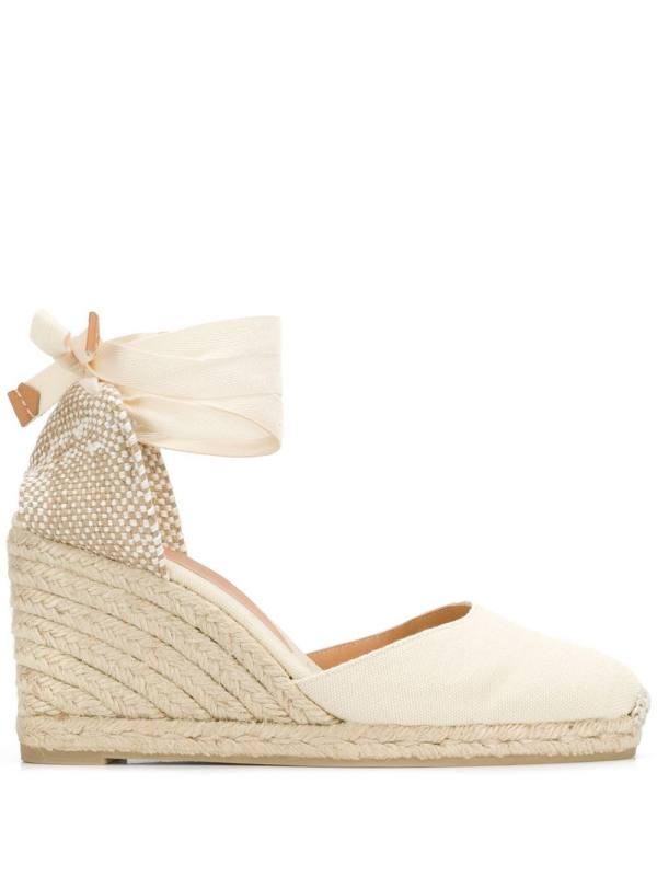 100mm ankle-strap wedge espadrilles