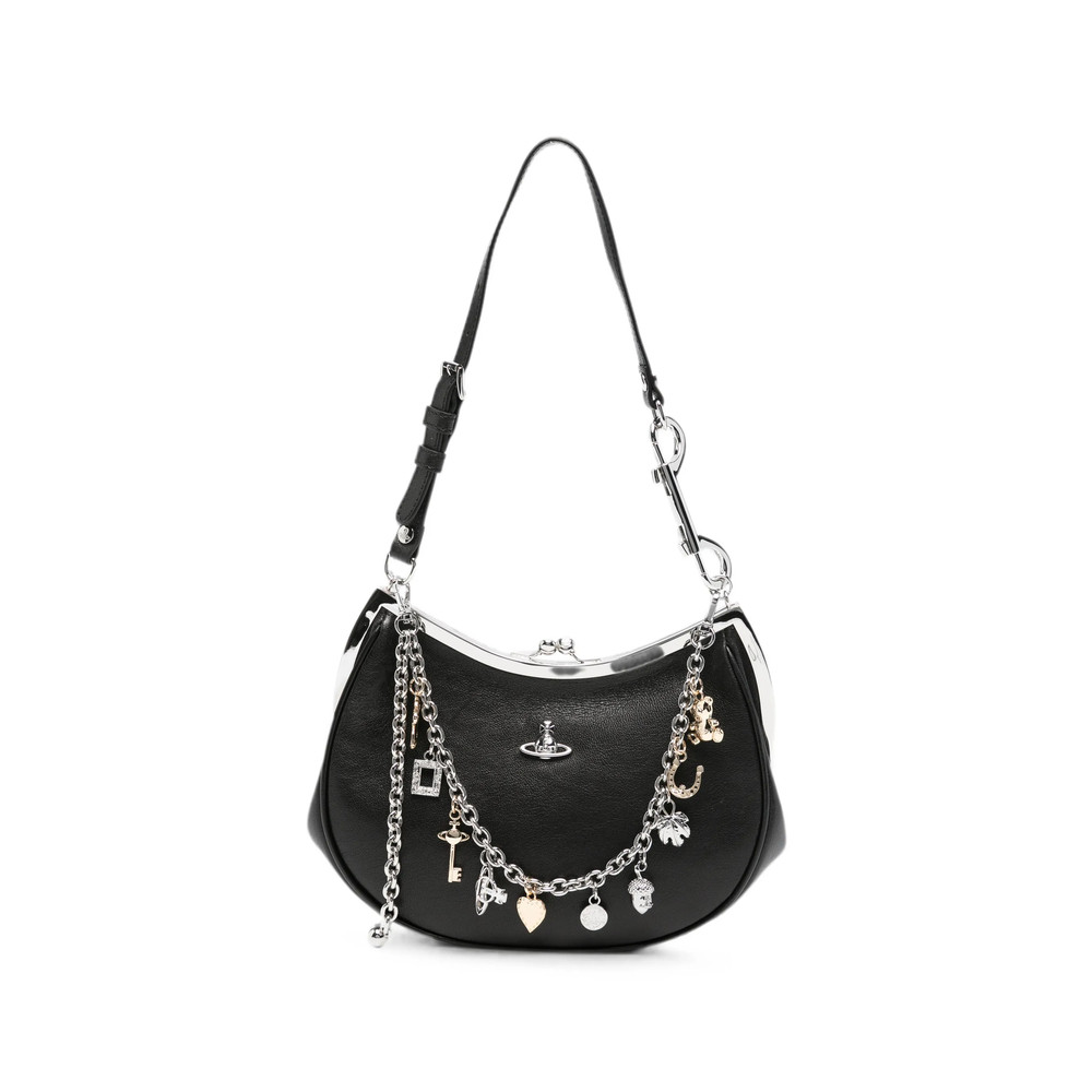 Vivienne Westwood Charm-embellished Leather Shoulder Bag