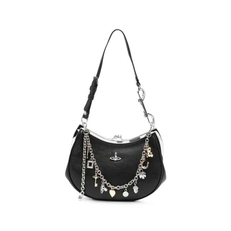 Vivienne Westwood Charm-embellished Leather Shoulder Bag