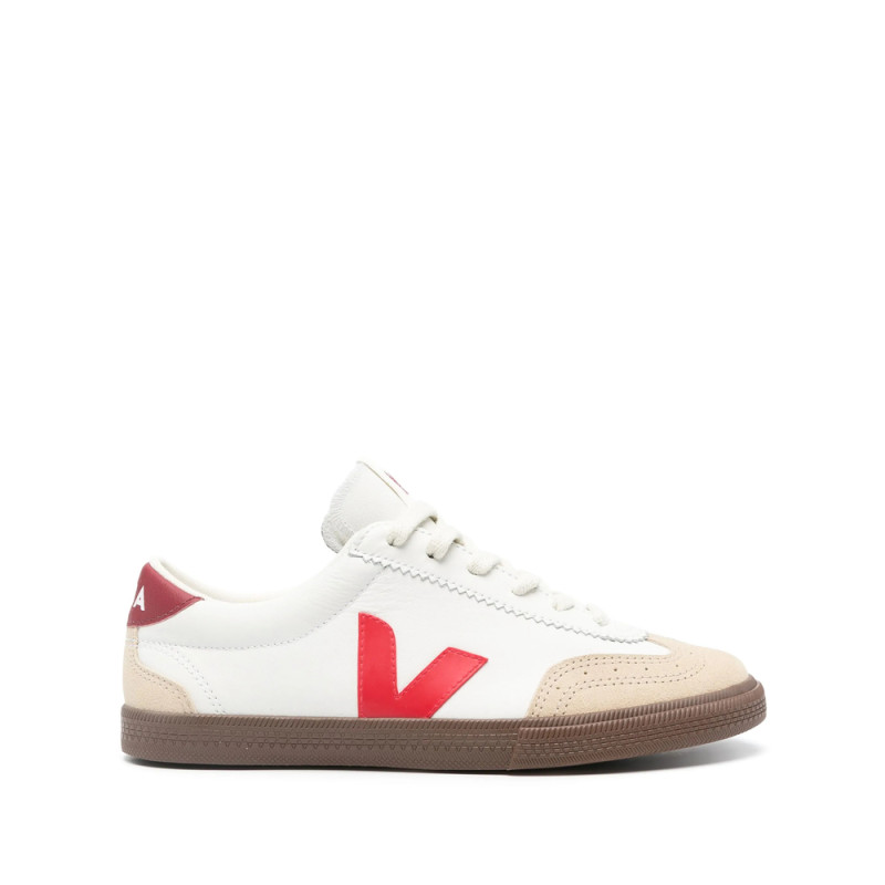 Veja Volley Panelled Leather Sneakers