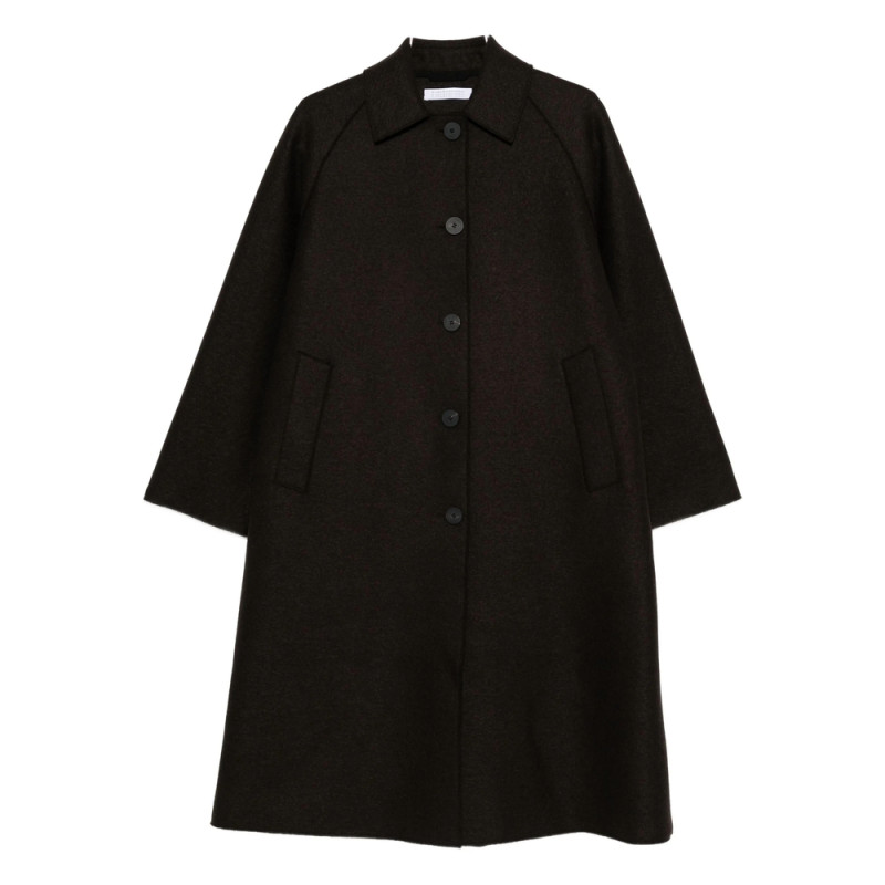 Harris Wharf London Balmacaan Button-front Raglan-sleeve Coat
