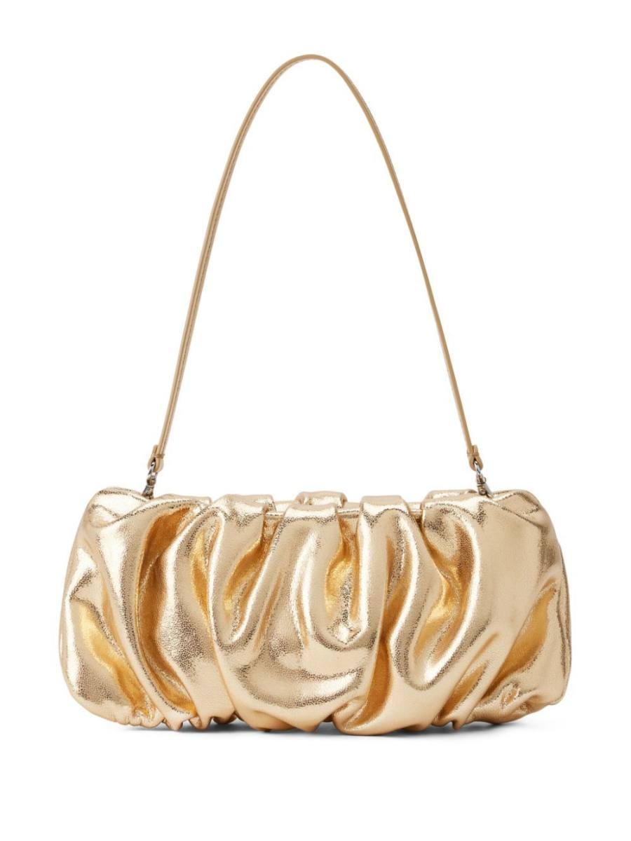 Bean metallic-finish shoulder bag