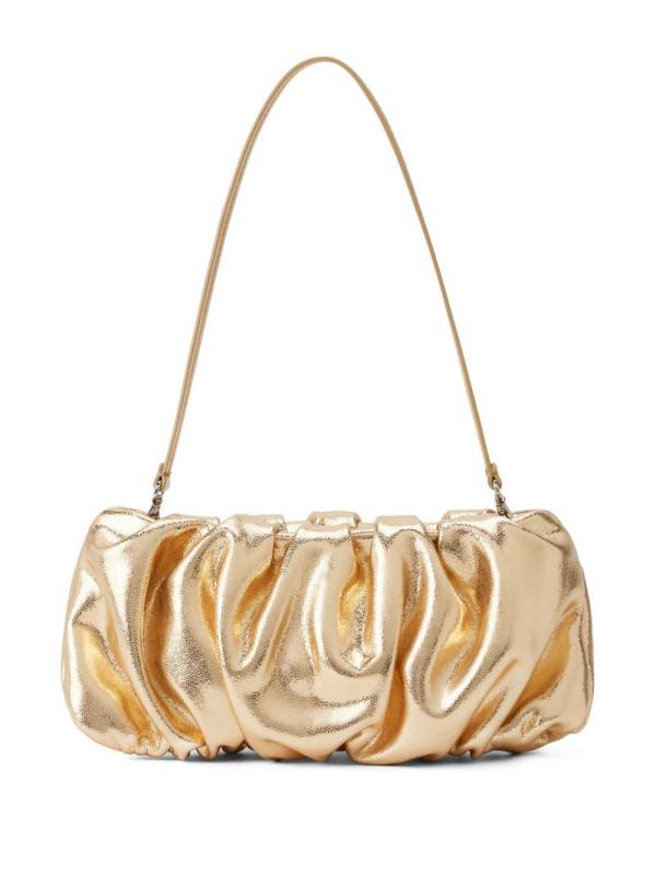 Bean metallic-finish shoulder bag