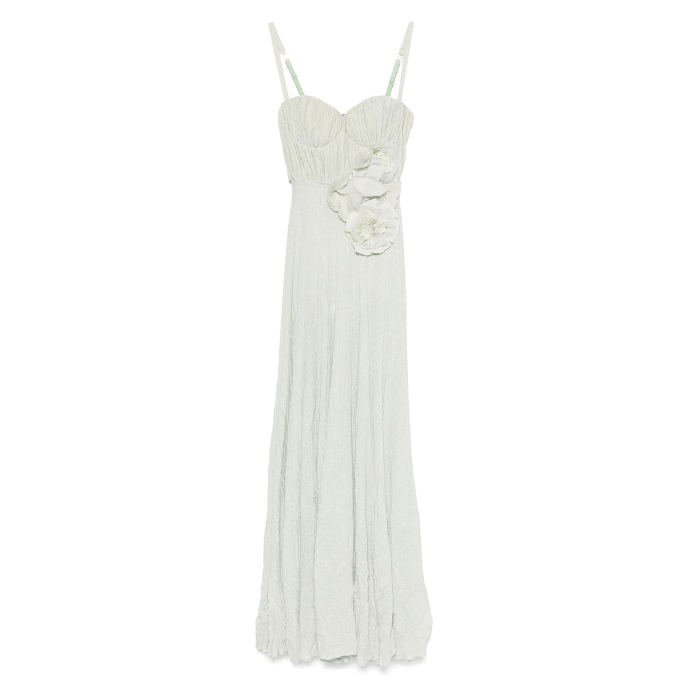Elisabetta Franchi Floral-embroidery Lurex Gown