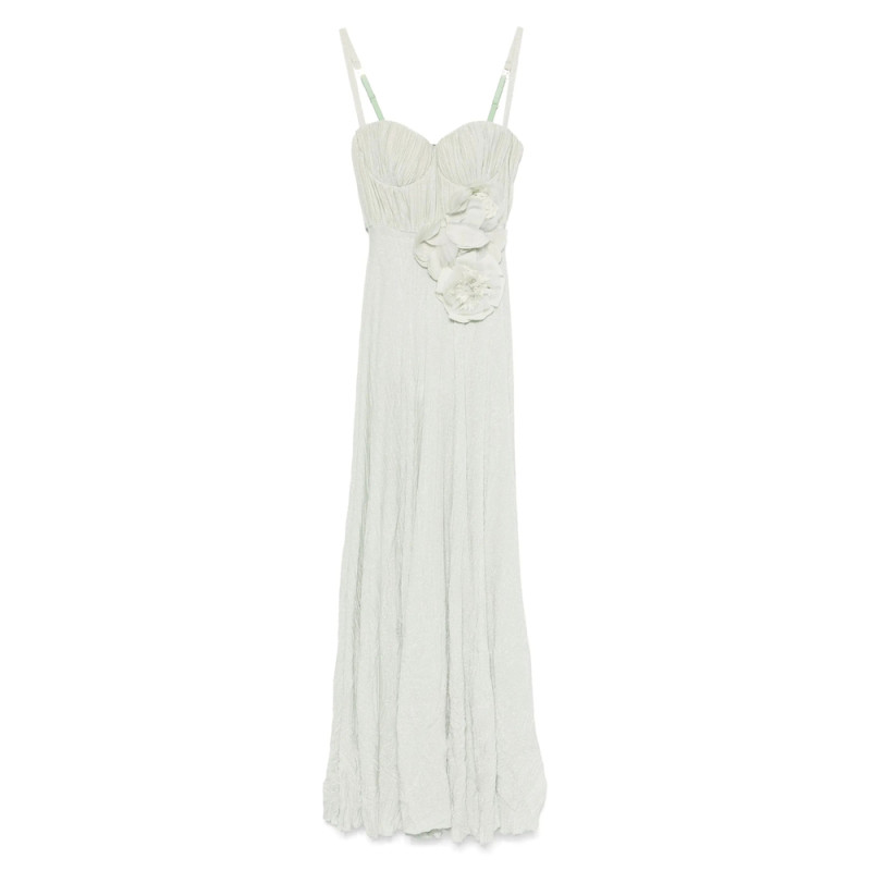 Elisabetta Franchi Floral-embroidery Lurex Gown