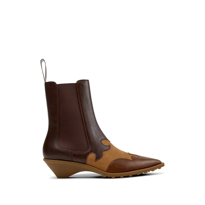 Camper Anita Panelled Leather Ankle Boots