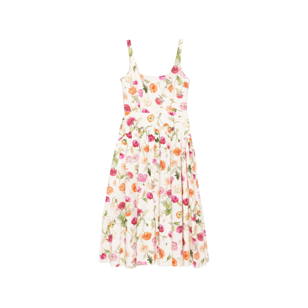Carolina Herrera Poppy-print Midi Dress