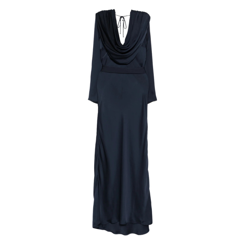 Rotate Satin Cowl-neck Maxi Dress