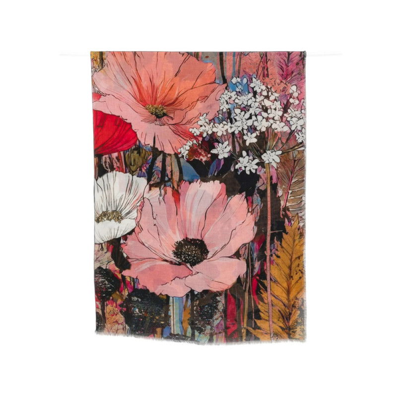 D'aniello Floral-print Leopard-pattern Scarf