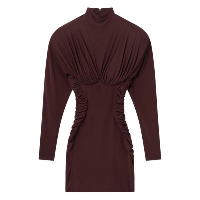 Stella Mccartney High-neck Ruched Mini Dress