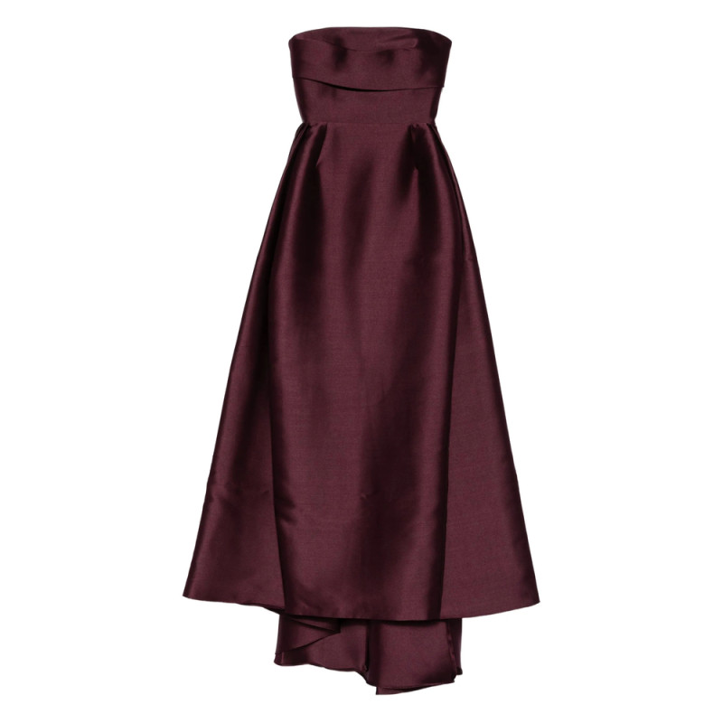 Solace London Tiffany Strapless Asymmetric Maxi Dress