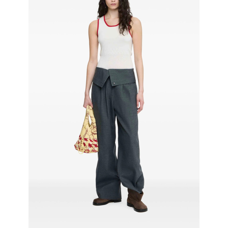 Jw Anderson Wrap-front Pleated Trousers