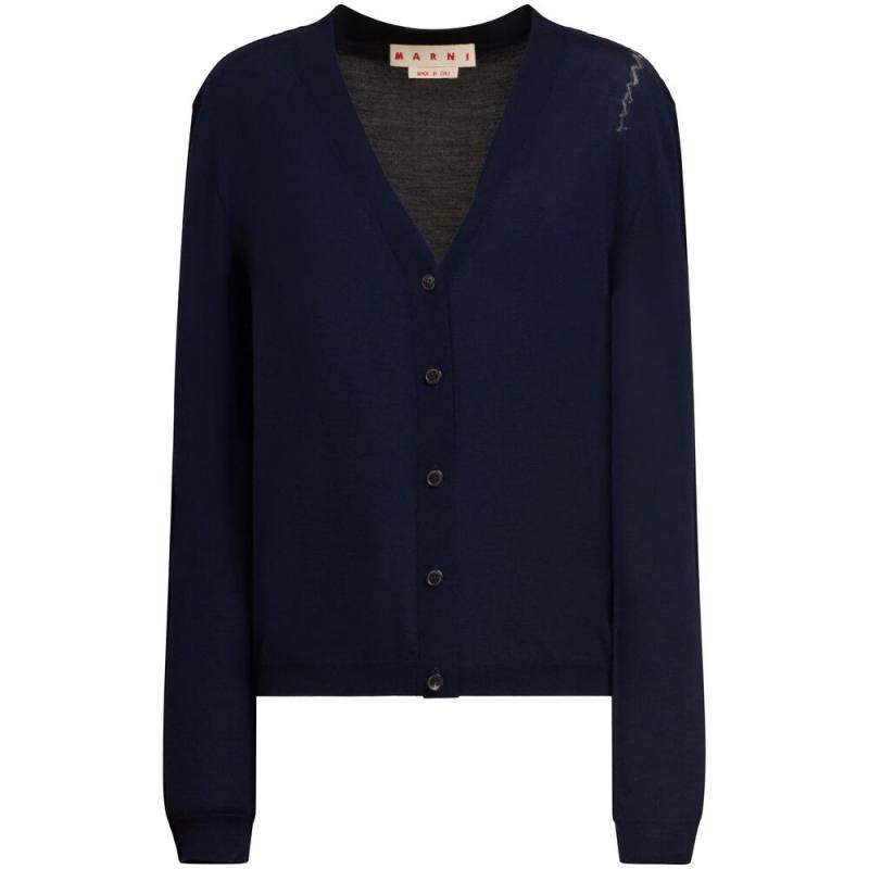 Marni Logo-embroidered Cardigan