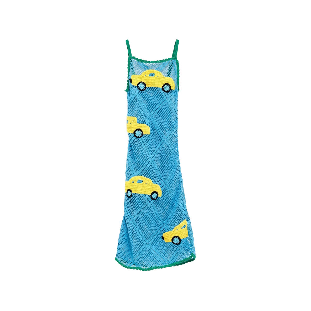 Jw Anderson Crochet-knit Car-patch Midi Dress