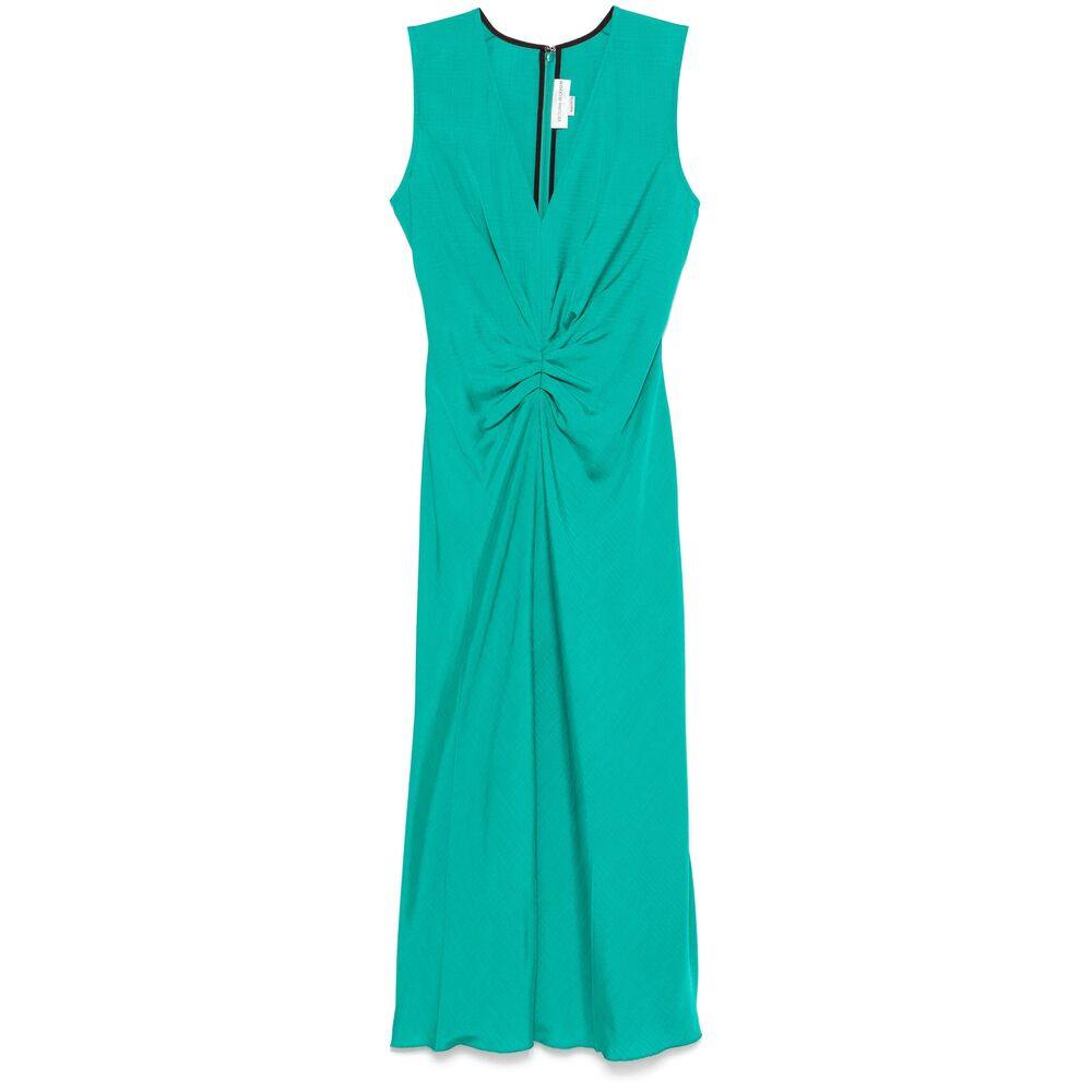 Victoria Beckham Sleeveless Gathered Midi Dress