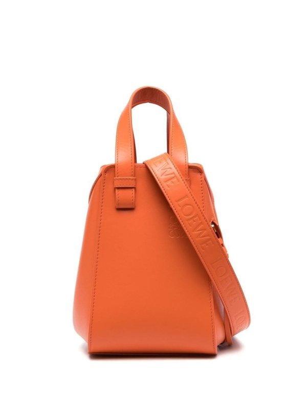 debossed-logo bucket tote
